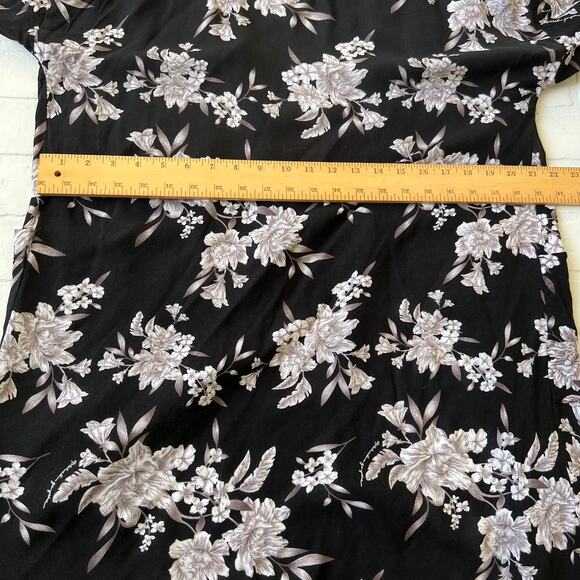 Spiritual Gangster Black Floral Kimono Swim Suit Lightweight Coverup -sz OS - Picture 4 of 6